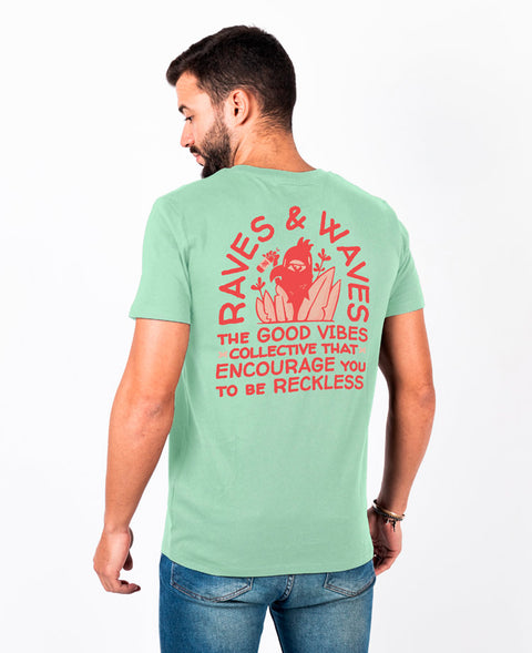 Ending Clothes Raves & Waves tee back