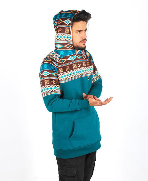 Ethnic Skull Tall Hoodie