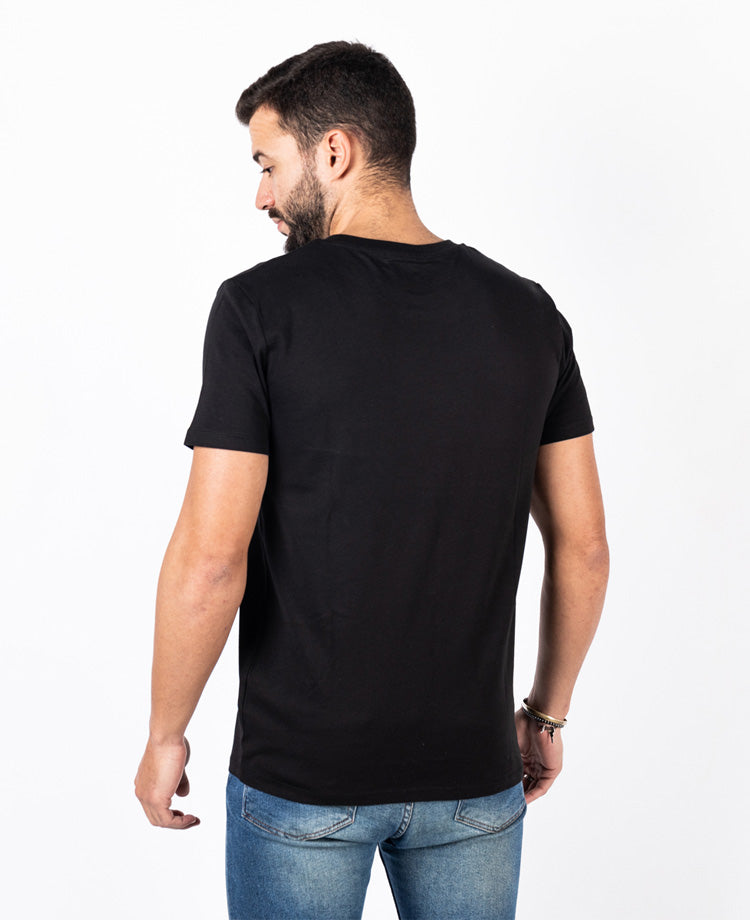 Ending Clothes Offbeat Black Organic cotton camiseta algodón algodon orgánico organico negra back