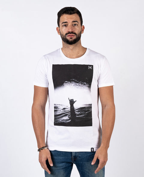 Ending Clothes Shaka Tee White Organic Cotton camiseta algodón algodon orgánico organico orgánica oganica blanco blanca front