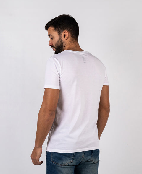 Ending Clothes Shaka Tee White Organic Cotton camiseta algodón algodon orgánico organico orgánica oganica blanco blanca back